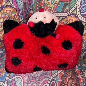 18” Pillow Pet Ms. Ladybug Red Black Soft Stuffed Plush Animal Retired Y2K